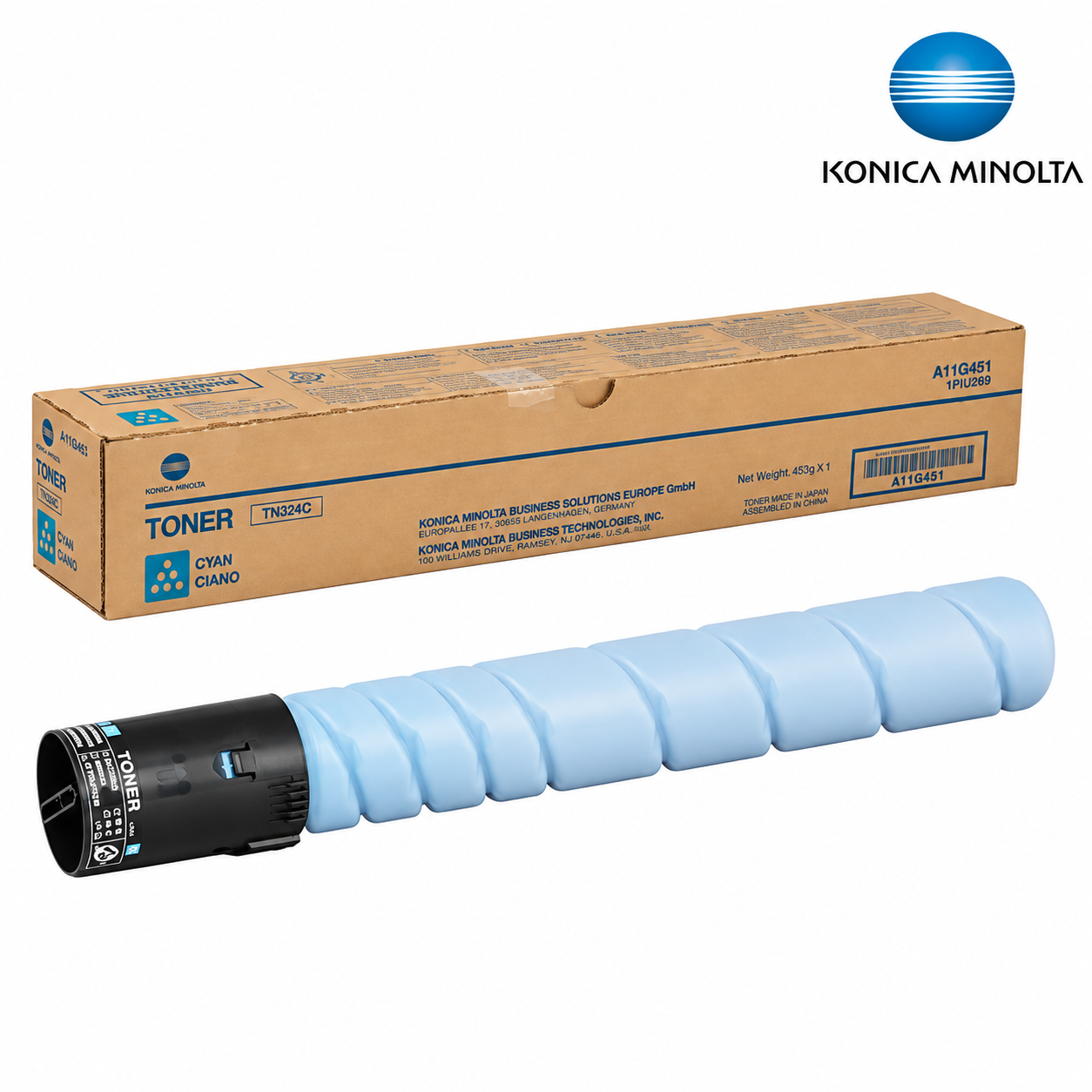 Konica Minolta TN-324 Cyan Toner