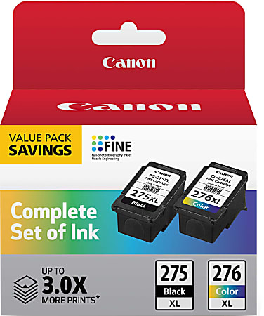 Canon PG-275XL Black & CL-276XL Color Ink